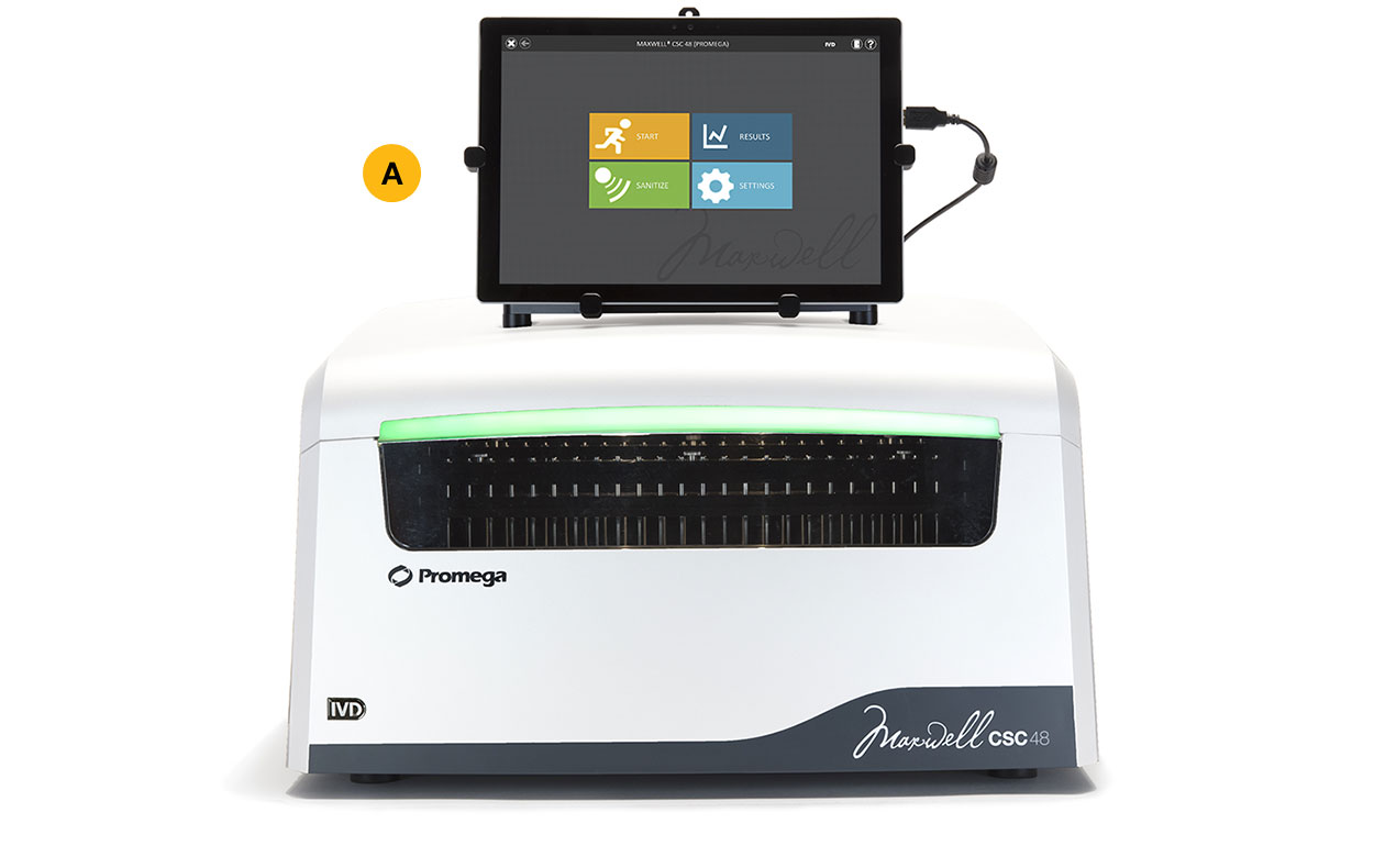 Maxwell CSC 48 Instrument closed with tablet installed on top